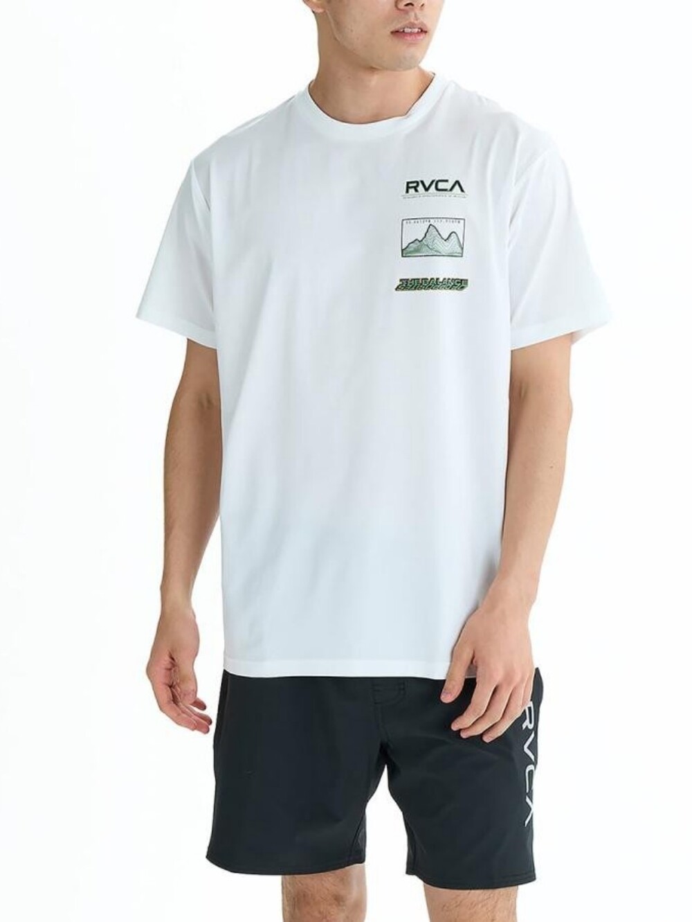 RVCA Men’s White Graphic Crew T-Shirt